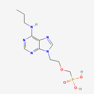 molecular formula C11H18N5O4P B12531714 ({2-[6-(Propylamino)-9H-purin-9-yl]ethoxy}methyl)phosphonic acid CAS No. 653584-25-9