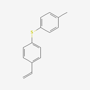 molecular formula C15H14S B12531716 Benzene, 1-ethenyl-4-[(4-methylphenyl)thio]- CAS No. 835605-46-4