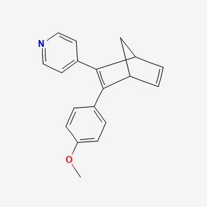 molecular formula C19H17NO B12531725 4-[3-(4-Methoxyphenyl)bicyclo[2.2.1]hepta-2,5-dien-2-yl]pyridine CAS No. 654072-35-2