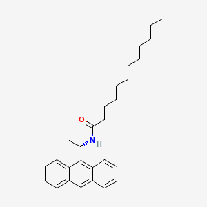 molecular formula C28H37NO B12531732 N-[(1S)-1-(Anthracen-9-yl)ethyl]dodecanamide CAS No. 656822-91-2