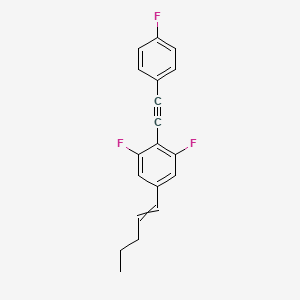 1,3-Difluoro-2-[(4-fluorophenyl)ethynyl]-5-(pent-1-en-1-yl)benzene