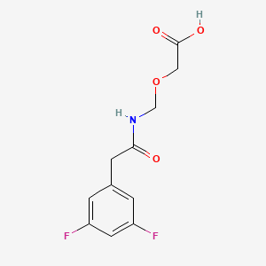 {[2-(3,5-Difluorophenyl)acetamido]methoxy}acetic acid