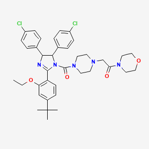 molecular formula C38H45Cl2N5O4 B12531784 Ethanone, 2-[4-[[(4S,5R)-4,5-bis(4-chlorophenyl)-2-[4-(1,1-dimethylethyl)-2-ethoxyphenyl]-4,5-dihydro-1H-imidazol-1-yl]carbonyl]-1-piperazinyl]-1-(4-morpholinyl)- CAS No. 870120-40-4