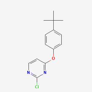 molecular formula C14H15ClN2O B12531843 4-(4-tert-Butylphenoxy)-2-chloropyrimidine CAS No. 869899-59-2