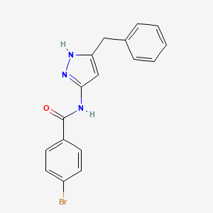 molecular formula C17H14BrN3O B12531860 N-(5-benzyl-1H-pyrazol-3-yl)-4-bromobenzamide CAS No. 714230-87-2