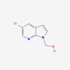 molecular formula C8H7BrN2O B12531895 1H-Pyrrolo[2,3-b]pyridine-1-methanol, 5-bromo- 