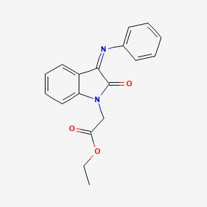 Ethyl [(3Z)-2-oxo-3-(phenylimino)-2,3-dihydro-1H-indol-1-yl]acetate