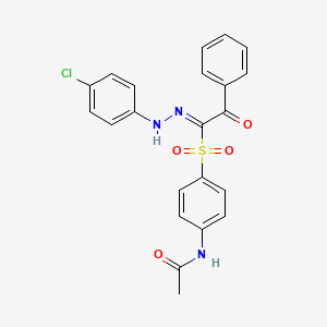 molecular formula C22H18ClN3O4S B1253192 4'-{[Benzoyl(4-chlorophenylhydrazono)methyl]sulfonyl}acetanilide 