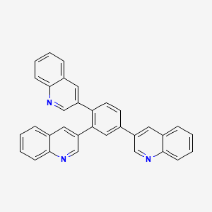 molecular formula C33H21N3 B12531935 Quinoline, 3,3',3''-(1,2,4-benzenetriyl)tris- CAS No. 831235-67-7