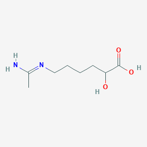 molecular formula C8H16N2O3 B12531941 6-[(E)-(1-Aminoethylidene)amino]-2-hydroxyhexanoic acid CAS No. 674303-24-3