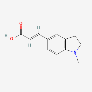 (E)-3-(1-methyl-2,3-dihydroindol-5-yl)prop-2-enoic acid