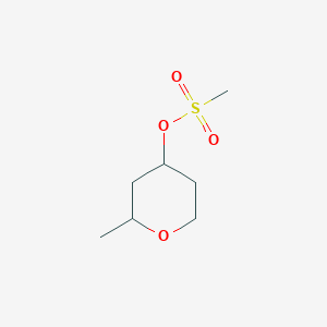 molecular formula C7H14O4S B12531949 2-Methyloxan-4-yl methanesulfonate 