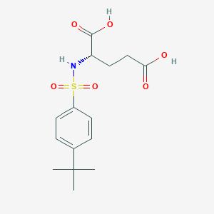 molecular formula C15H21NO6S B12531971 N-(4-tert-Butylbenzene-1-sulfonyl)-L-glutamic acid CAS No. 869492-47-7