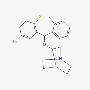 molecular formula C21H22BrNOS B1253200 3-[(2-Bromo-6,11-dihydrobenzo[c][1]benzothiepin-11-yl)oxy]-1-azabicyclo[2.2.2]octane 