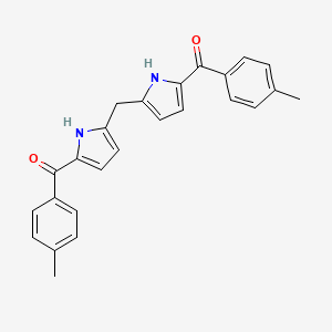 molecular formula C25H22N2O2 B12532001 Bis[5-(p-toluoyl)-1H-pyrrole-2-yl]methane CAS No. 665005-93-6