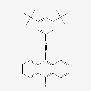 molecular formula C30H29I B12532036 9-[(3,5-Di-tert-butylphenyl)ethynyl]-10-iodoanthracene CAS No. 664995-86-2