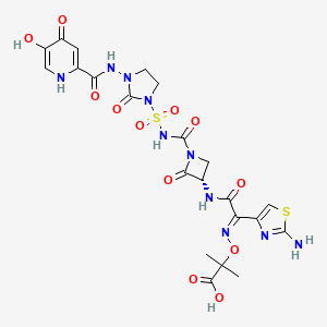 molecular formula C22H24N10O12S2 B1253206 (S)-pirazmonam 