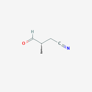 Butanenitrile, 3-methyl-4-oxo-, (3S)-