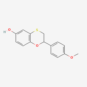 molecular formula C15H14O3S B12532114 1,4-Benzoxathiin-6-ol, 2,3-dihydro-2-(4-methoxyphenyl)- CAS No. 865541-21-5