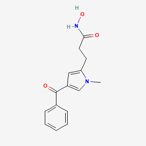 molecular formula C15H16N2O3 B12532134 4-Benzoyl-N-hydroxy-1-methyl-1H-pyrrole-2-propionamide CAS No. 667870-70-4