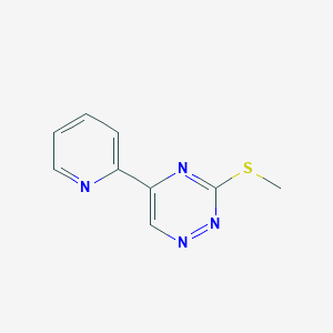 molecular formula C9H8N4S B12532139 1,2,4-Triazine, 3-(methylthio)-5-(2-pyridinyl)- CAS No. 832686-51-8