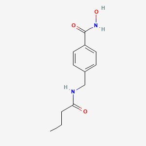 Benzamide, N-hydroxy-4-[[(1-oxobutyl)amino]methyl]-