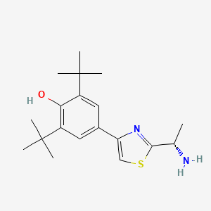 molecular formula C19H28N2OS B12532203 4-{2-[(1S)-1-aminoethyl]-1,3-thiazol-4-yl}-2,6-di-tert-butylphenol CAS No. 717915-86-1