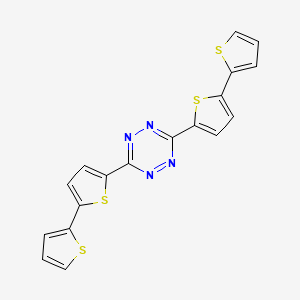 molecular formula C18H10N4S4 B12532207 3,6-Di([2,2'-bithiophen]-5-yl)-1,2,4,5-tetrazine CAS No. 680187-24-0