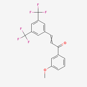 3-[3,5-Bis(trifluoromethyl)phenyl]-1-(3-methoxyphenyl)prop-2-en-1-one