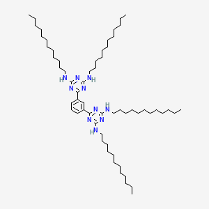 molecular formula C60H108N10 B12532294 6-[3-[4,6-bis(dodecylamino)-1,3,5-triazin-2-yl]phenyl]-2-N,4-N-didodecyl-1,3,5-triazine-2,4-diamine 