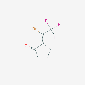 molecular formula C7H6BrF3O B12532326 2-(1-Bromo-2,2,2-trifluoroethylidene)cyclopentan-1-one CAS No. 657408-30-5