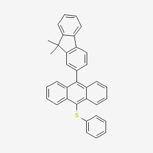 molecular formula C35H26S B12532370 9-(9,9-Dimethyl-9H-fluoren-2-YL)-10-(phenylsulfanyl)anthracene CAS No. 653590-69-3