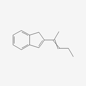 molecular formula C14H16 B12532388 2-(Pent-2-en-2-yl)-1H-indene CAS No. 819871-46-0