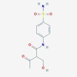 molecular formula C11H14N2O5S B12532407 2-(Hydroxymethyl)-3-oxo-N-(4-sulfamoylphenyl)butanamide CAS No. 669000-53-7