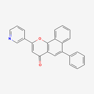 molecular formula C24H15NO2 B12532417 6-Phenyl-2-(pyridin-3-yl)-4H-naphtho[1,2-b]pyran-4-one CAS No. 652138-10-8