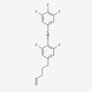 molecular formula C19H13F5 B12532418 1,3-Difluoro-5-(pent-4-en-1-yl)-2-[(3,4,5-trifluorophenyl)ethynyl]benzene CAS No. 797048-66-9