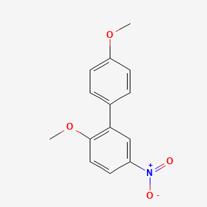 molecular formula C14H13NO4 B12532421 2,4'-Dimethoxy-5-nitro-1,1'-biphenyl 