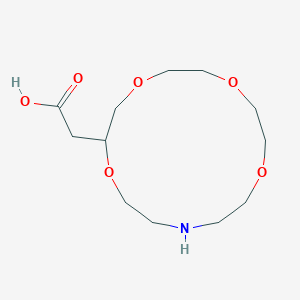 molecular formula C12H23NO6 B12532430 (1,4,7,10-Tetraoxa-13-azacyclopentadecan-2-yl)acetic acid CAS No. 656254-10-3