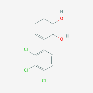 molecular formula C12H11Cl3O2 B12532470 2',3',4'-Trichloro-2,3,4,5-tetrahydro[1,1'-biphenyl]-2,3-diol CAS No. 660839-23-6