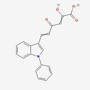 2-Hydroxy-4-oxo-6-(1-phenyl-1H-indol-3-yl)hexa-2,5-dienoic acid