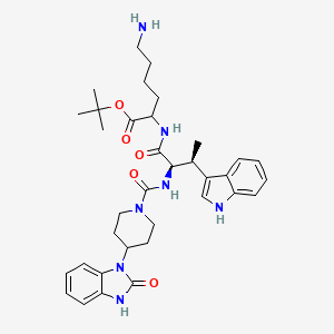 molecular formula C35H47N7O5 B1253249 tert-butyl 6-amino-2-[[(2R,3S)-3-(1H-indol-3-yl)-2-[[4-(2-oxo-3H-benzimidazol-1-yl)piperidine-1-carbonyl]amino]butanoyl]amino]hexanoate 