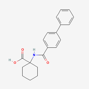 molecular formula C20H21NO3 B12532517 1-[([1,1'-Biphenyl]-4-carbonyl)amino]cyclohexane-1-carboxylic acid CAS No. 652172-32-2