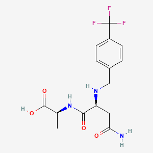 N~2~-{[4-(Trifluoromethyl)phenyl]methyl}-L-asparaginyl-L-alanine