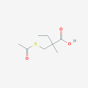 molecular formula C8H14O3S B12532557 2-[(Acetylsulfanyl)methyl]-2-methylbutanoic acid CAS No. 656241-05-3