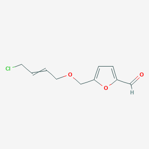 molecular formula C10H11ClO3 B12532567 5-{[(4-Chlorobut-2-en-1-yl)oxy]methyl}furan-2-carbaldehyde CAS No. 660442-01-3