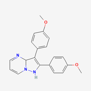 molecular formula C20H19N3O2 B12532572 2,3-Bis(4-methoxyphenyl)-1,3a-dihydropyrazolo[1,5-a]pyrimidine CAS No. 802919-09-1