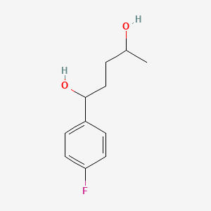 molecular formula C11H15FO2 B12532581 1,4-Pentanediol, 1-(4-fluorophenyl)- CAS No. 820247-79-8