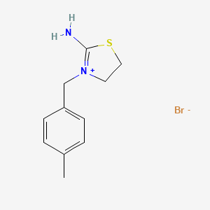 molecular formula C11H15BrN2S B12532583 2-Amino-3-[(4-methylphenyl)methyl]-4,5-dihydro-1,3-thiazol-3-ium bromide CAS No. 652152-23-3