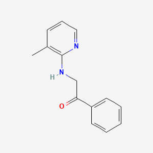 molecular formula C14H14N2O B12532584 2-[(3-Methyl-2-pyridinyl)amino]-1-phenylethanone 