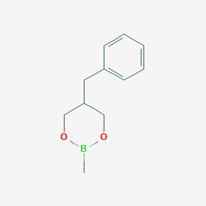 molecular formula C11H15BO2 B12532594 5-Benzyl-2-methyl-1,3,2-dioxaborinane CAS No. 672290-85-6